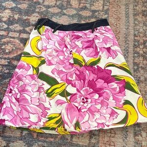 D&G Dolce and Gabbana  floral and denim skirt size 30/44